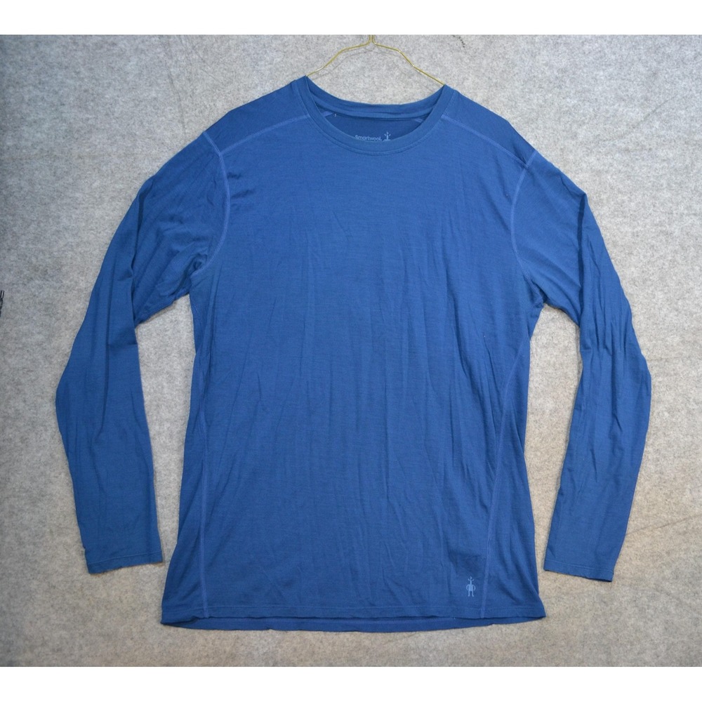Smartwool Shirt Mens XL Blue Merino 150 Wool Long Sleeve Base Layer Crew Top